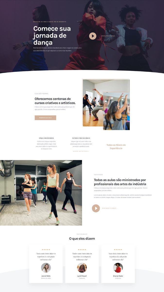 Site Premium, Dança e etc